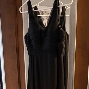 BHLDN Strapless Black Gown